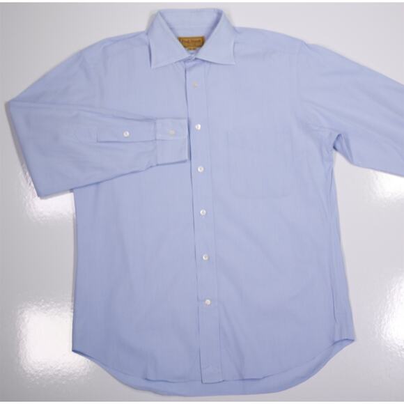 Paul Stuart Light Blue Slim Fit Cotton Dress Shirt (39) 15.5-32 - Picture 2 of 7